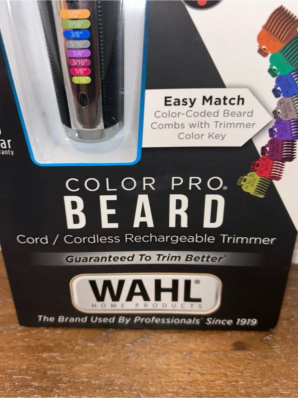 New, WAHL Color Pro Cord Cordless Rechargeable Beard Trimmer